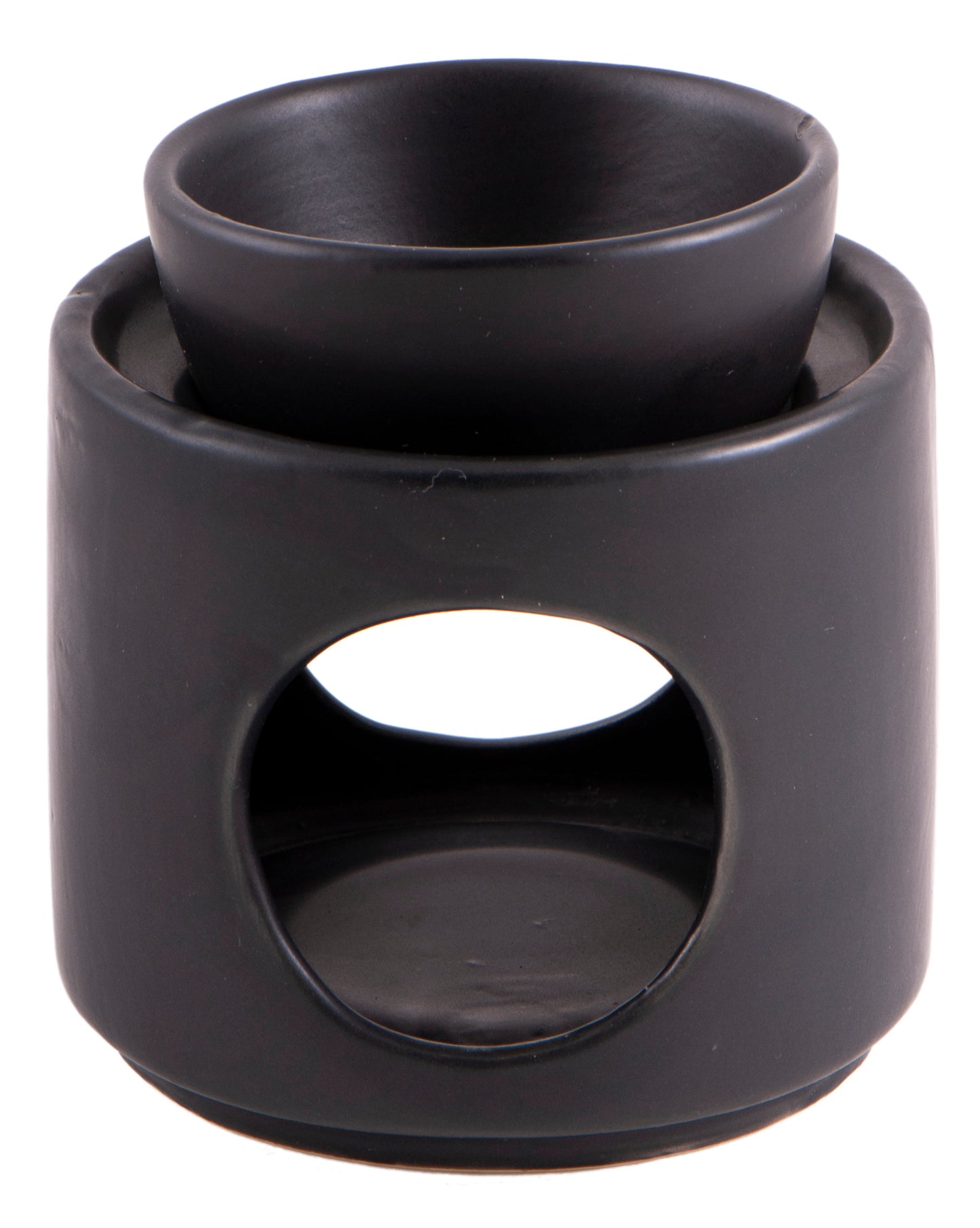 Duftlampe schwarz, Keramik