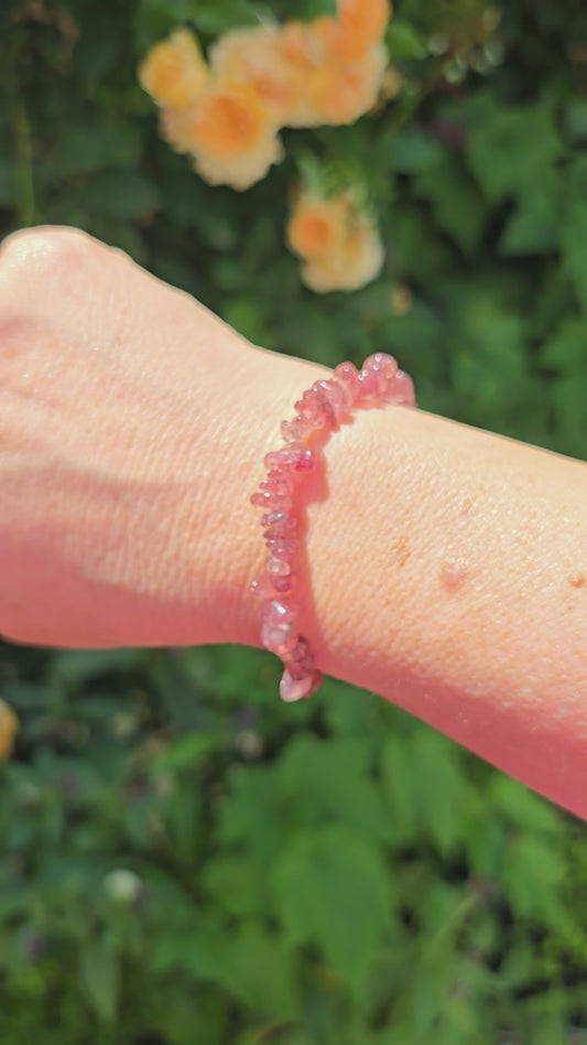 Armband "Erdbeerquarz"