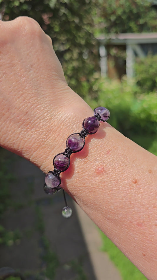 Armband "Fluorit" Shambala zum Zuziehen