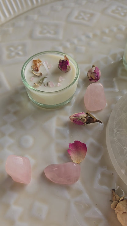 Kristall-Teelicht "Rose"