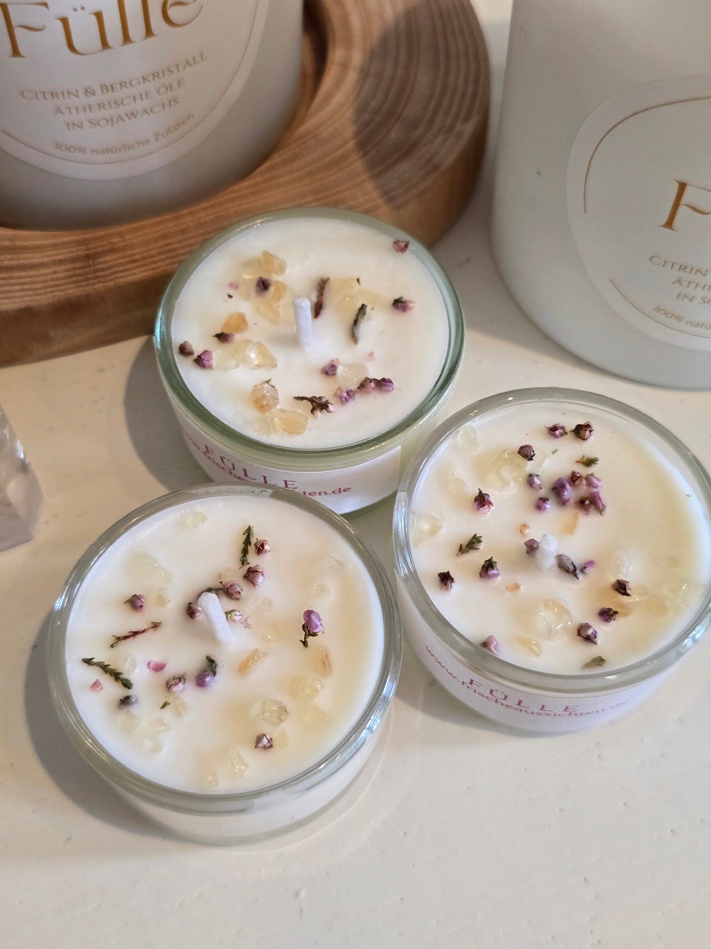 Kristall-Teelicht "Fülle"