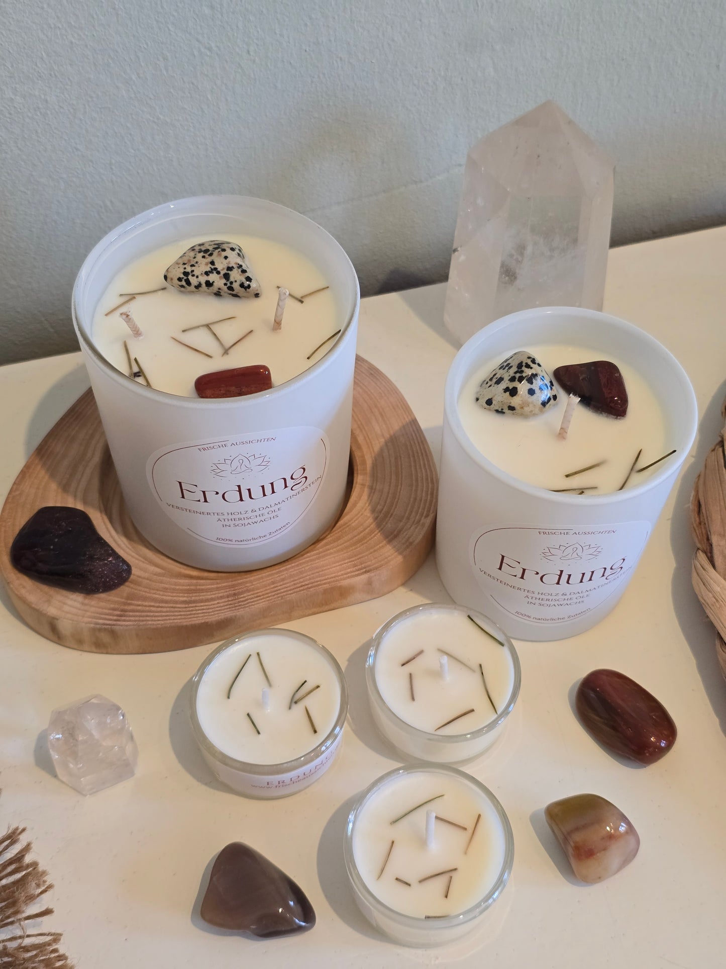 Kristall-Teelicht "Erdung"